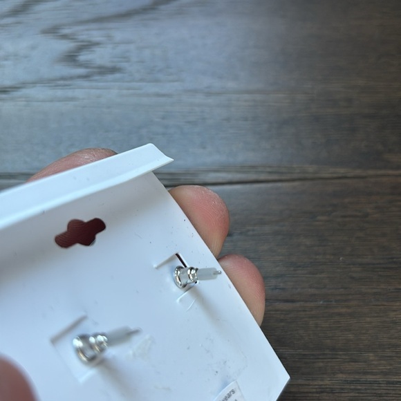 By The Bay NY Bull head skull,faux turquoise stone,silver tone post earrings - Picture 3 of 4